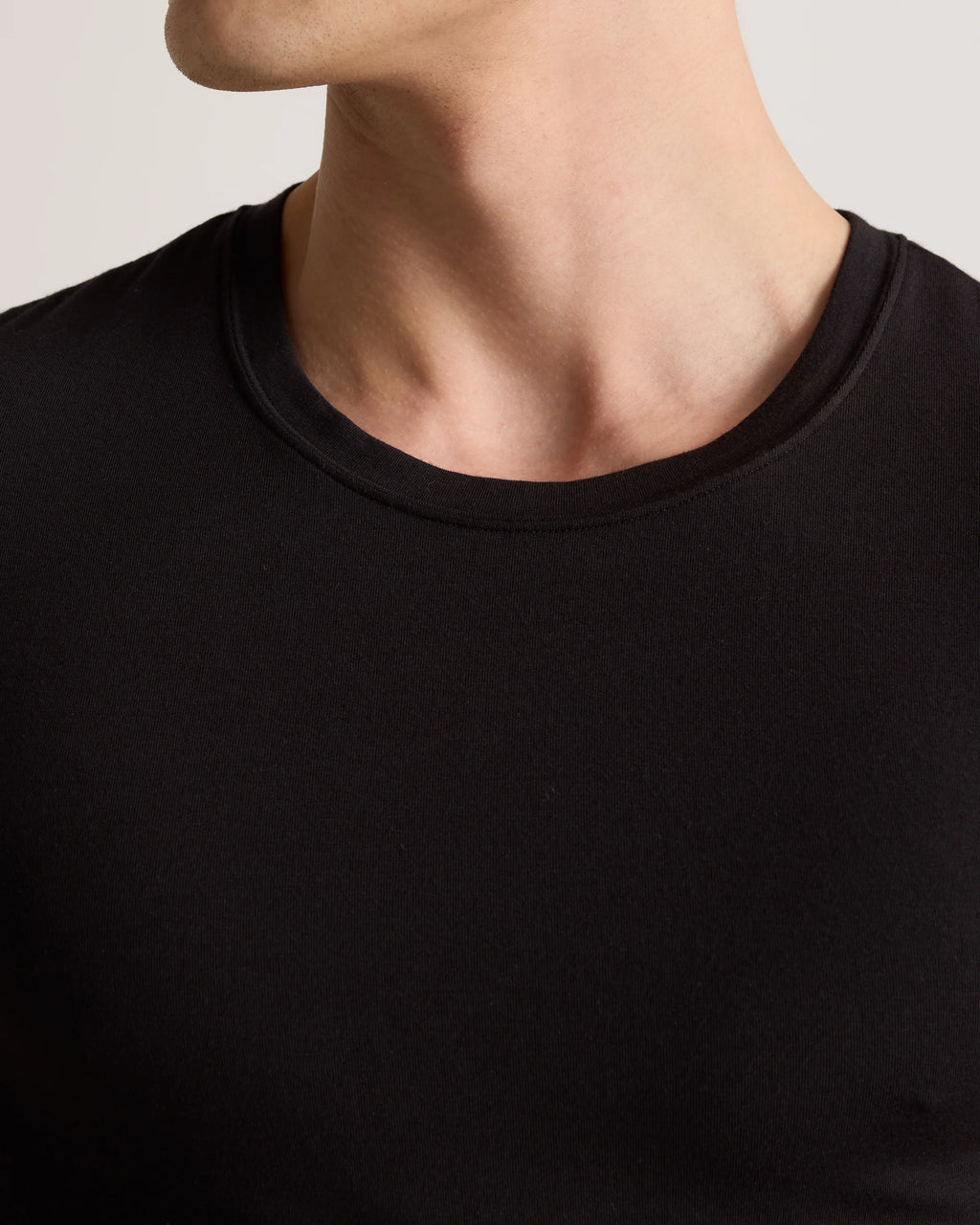 Soft Stretch Crewneck Undershirt (3-Pack) - S / Bold Black