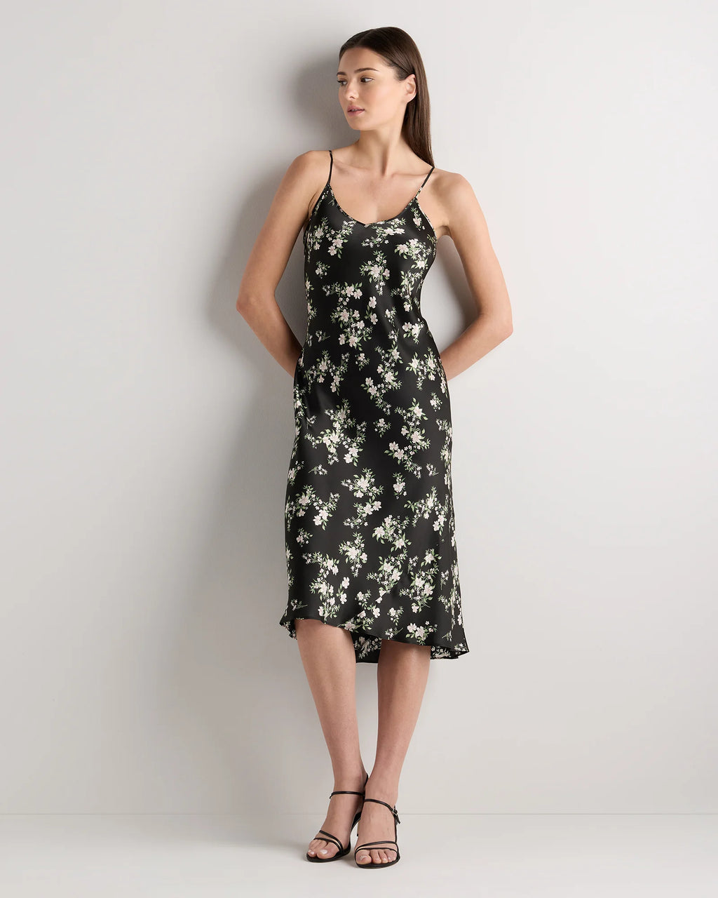 100% Washable Silk Slip Dress - XS / Black