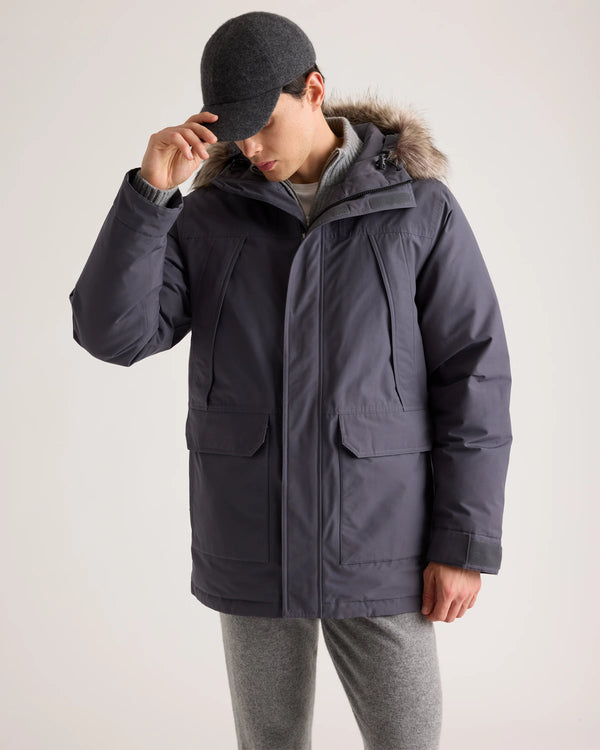 Responsible Down Hooded Parka - S / Storm Blue