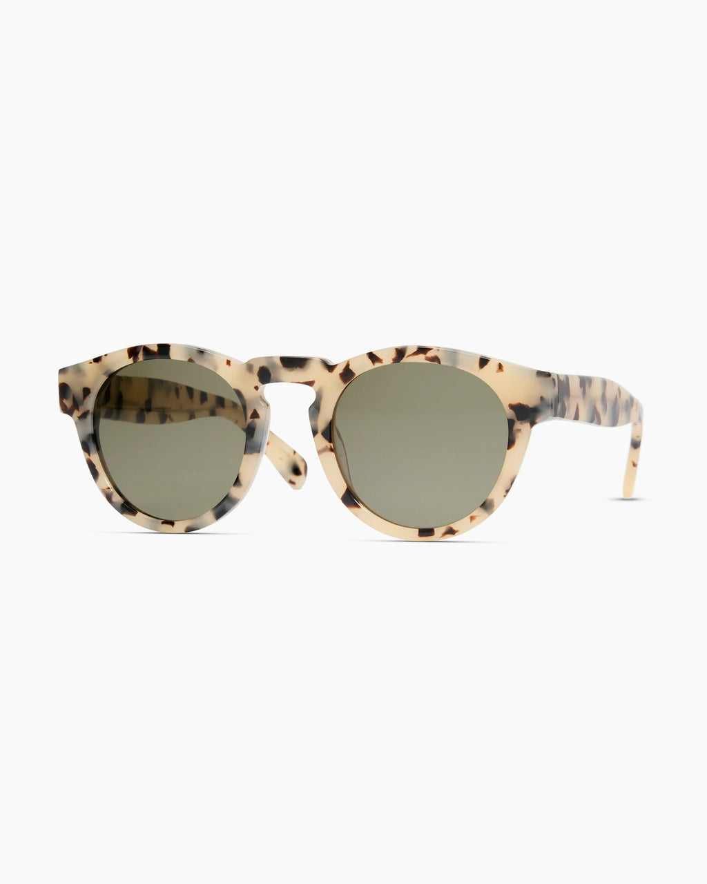 Tuscon Polarized Acetate Sunglasses - One Size / White Tortoise with Green lens