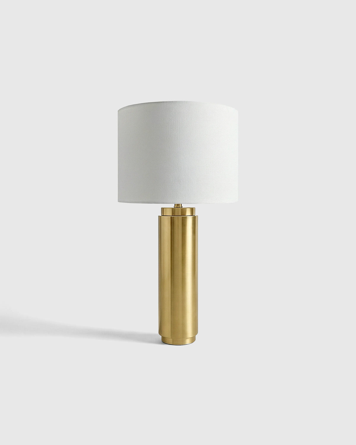 Cylindrical Iron Table Lamp - One Size / Brass Main image