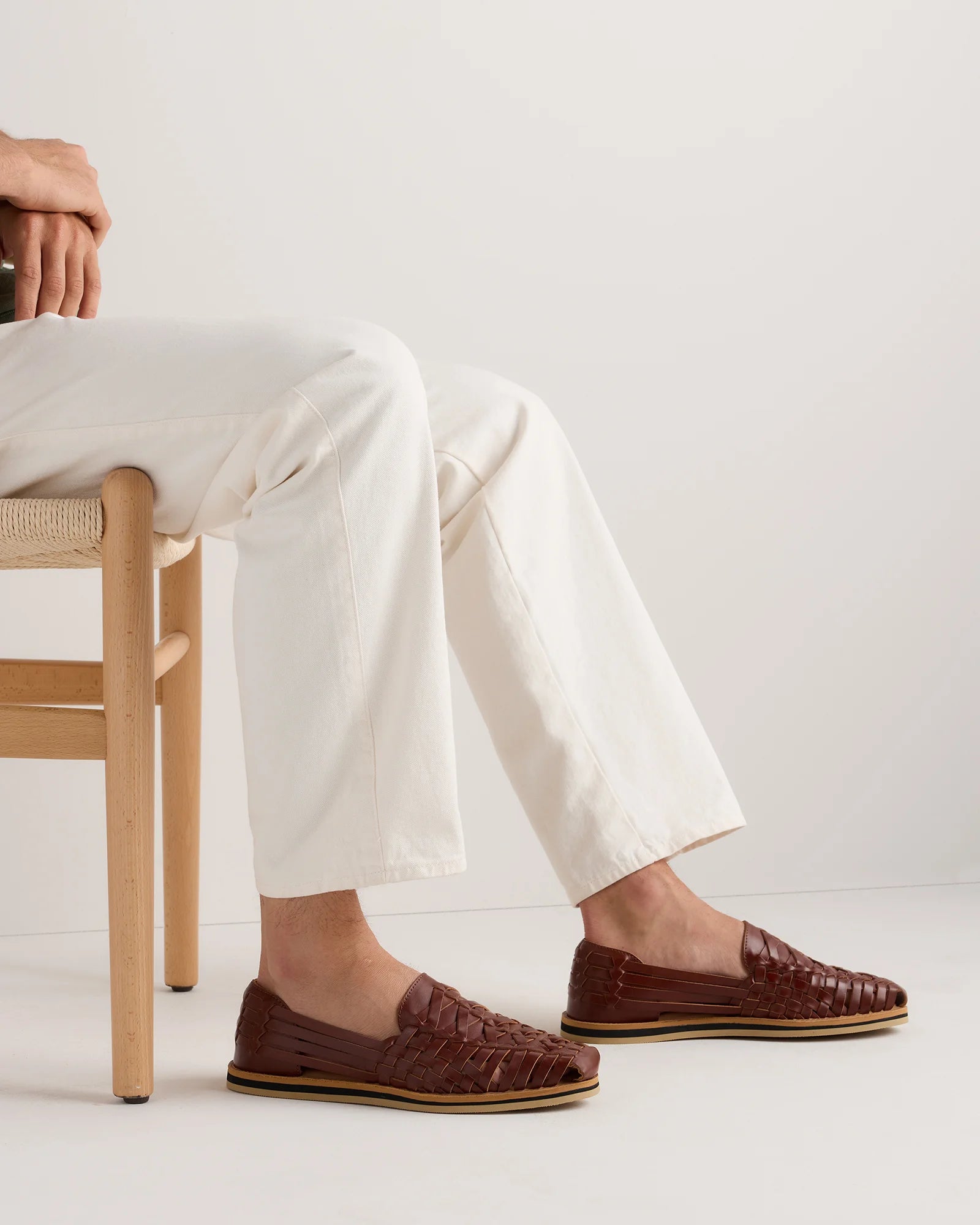 Handcrafted Leather Huarache Sandal - 7 / Brandy Secondary image