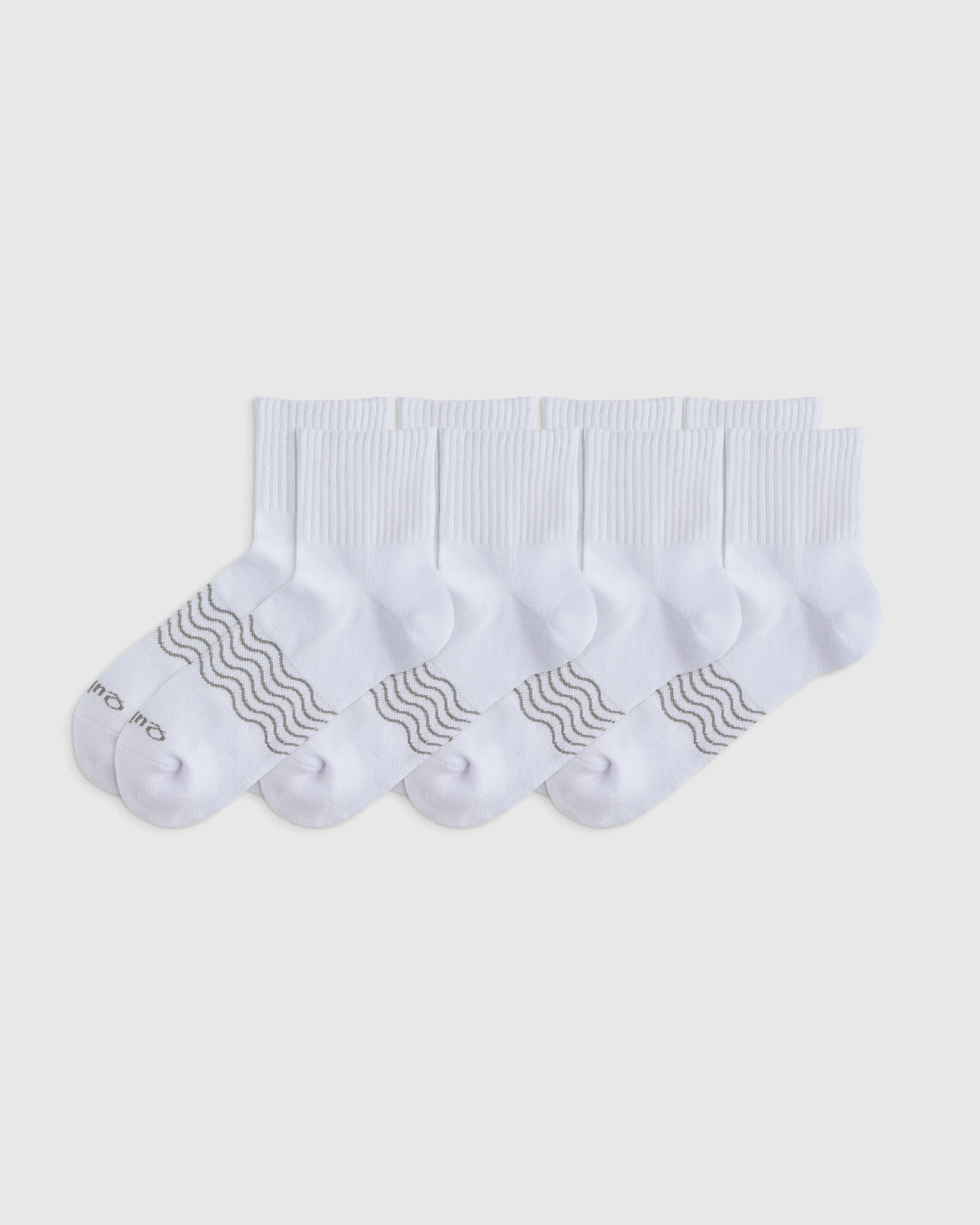 Everyday Cotton Solid Quarter Socks (4-Pack) - S / White Main image