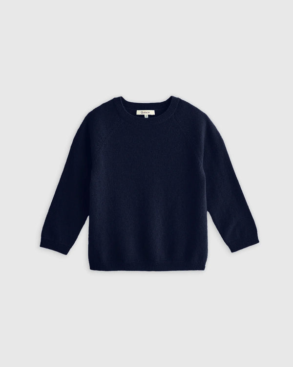 Washable Cashmere Crewneck Sweater - 2T / Forest Floor Green
