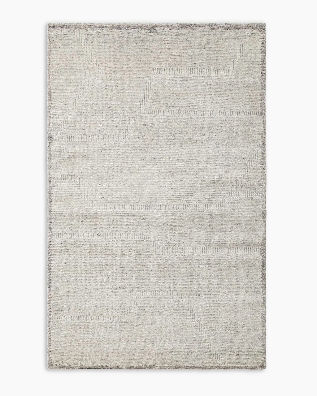 Wynona Hand-Knotted Wool Rug - 5' x 7'6" / Beige