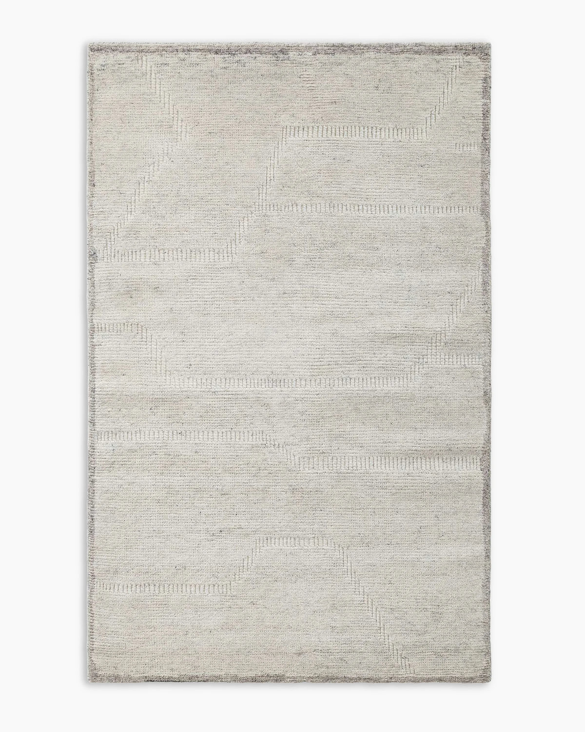 Wynona Hand-Knotted Wool Rug - 5' x 7'6" / Beige