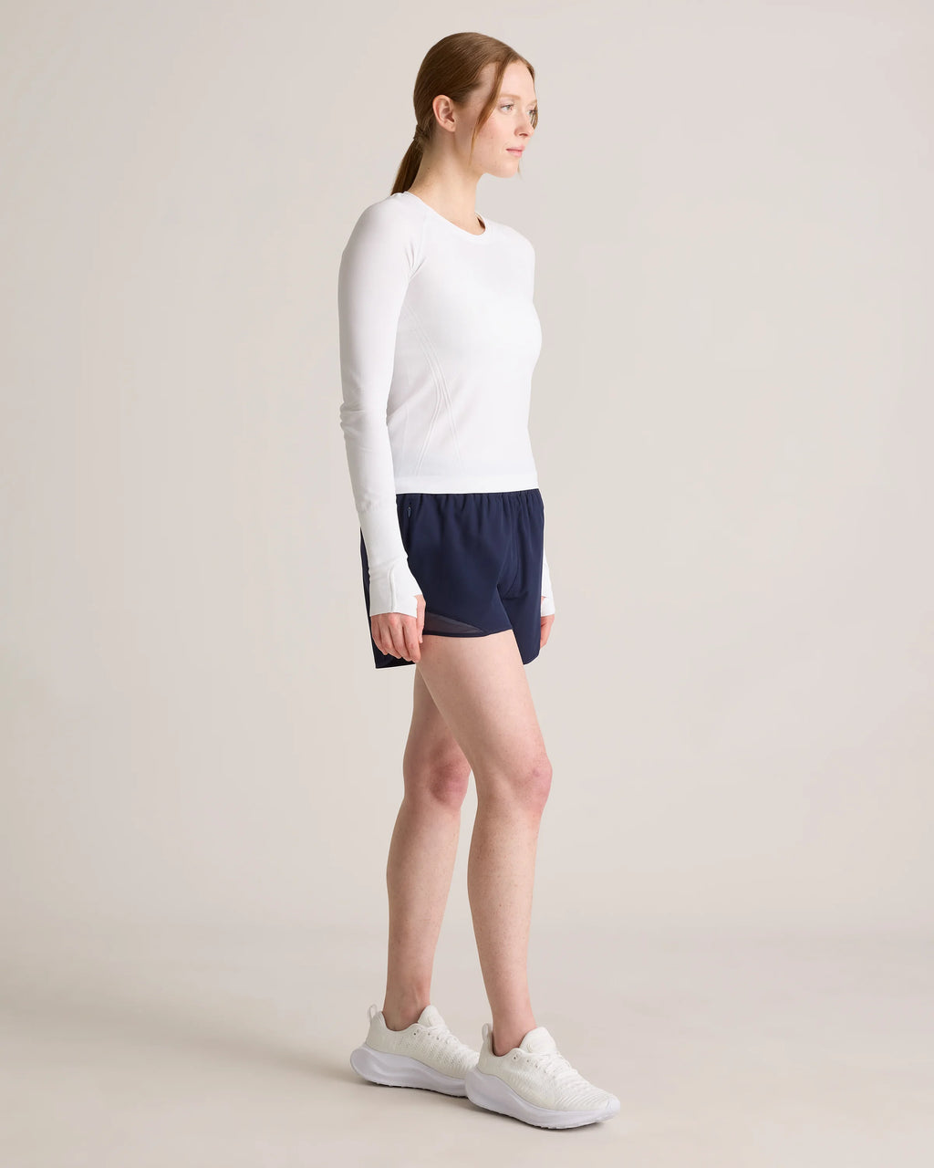 Seamless Waist-Length Long Sleeve Top - XS / Deep Navy