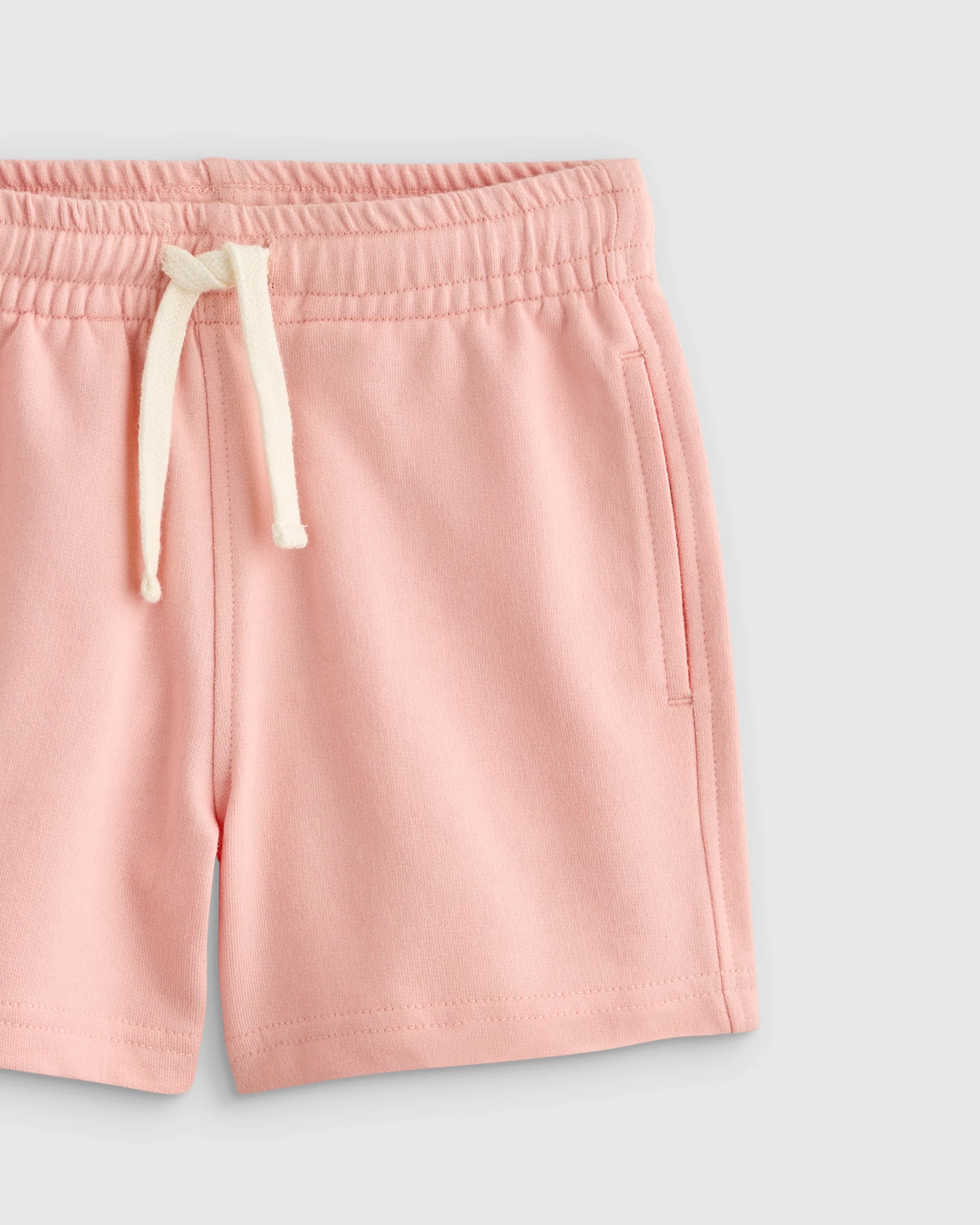 100% Organic Cotton French Terry Short - 2T / Coral Pink Secondary image