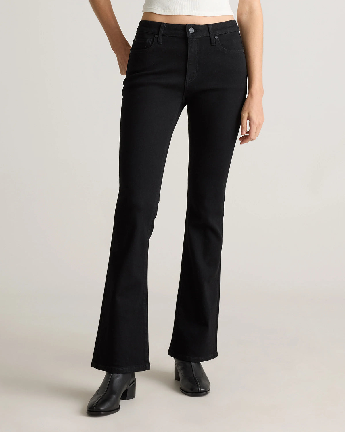 Luna Stretch Flare Jeans - 24 / Black Main image
