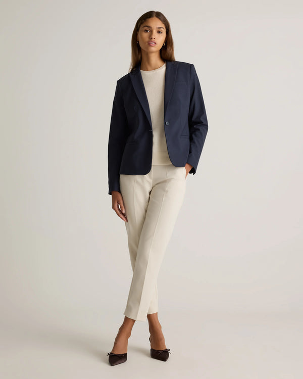 Italian Wool Tailored Blazer - XS / Navy