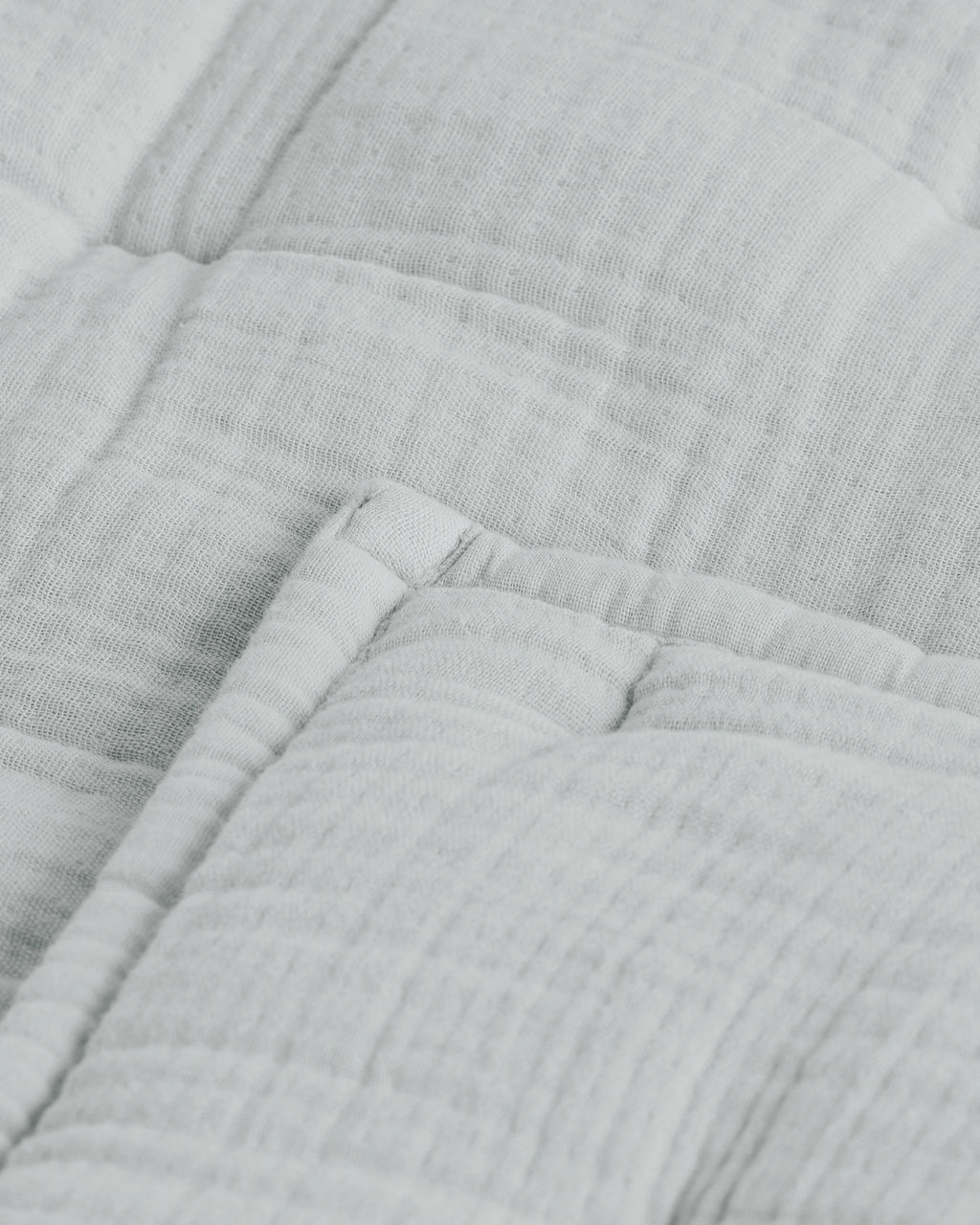 Organic Cotton Gauze Toddler Quilt - One Size / White