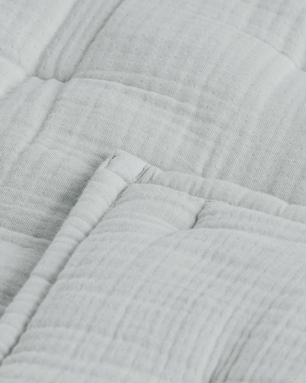 Organic Cotton Gauze Toddler Quilt - One Size / White