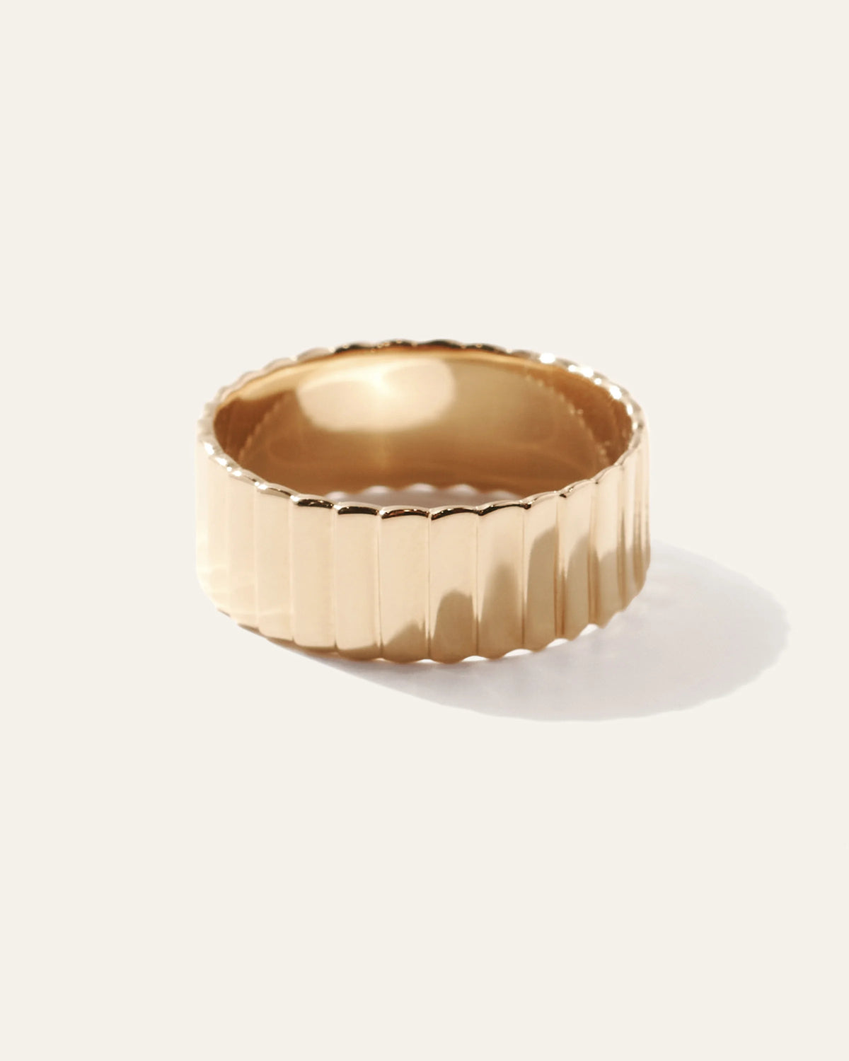 Wide Ridge Band - 4 / Gold Vermeil Main image