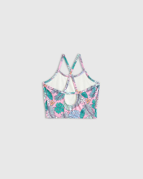Tankini and Long Sleeve Raglan Rash Guard Set - 6 / Rainbow Stripe
