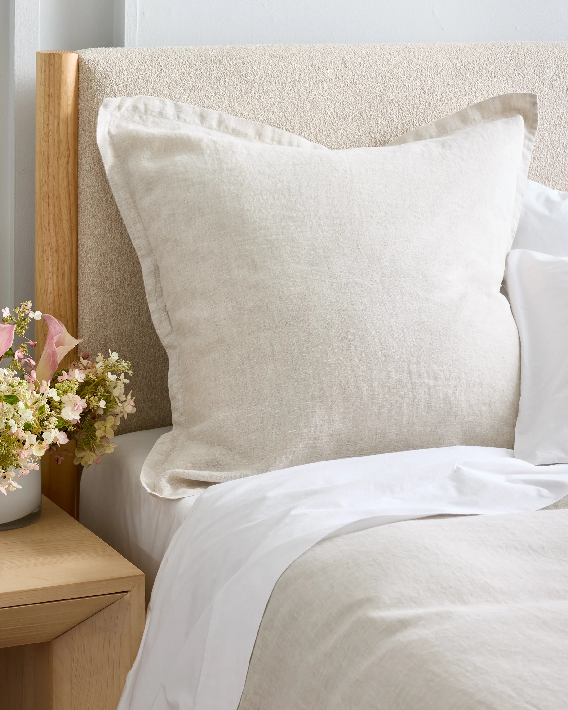 European Linen Chambray Euro Sham - Euro / Natural Secondary image