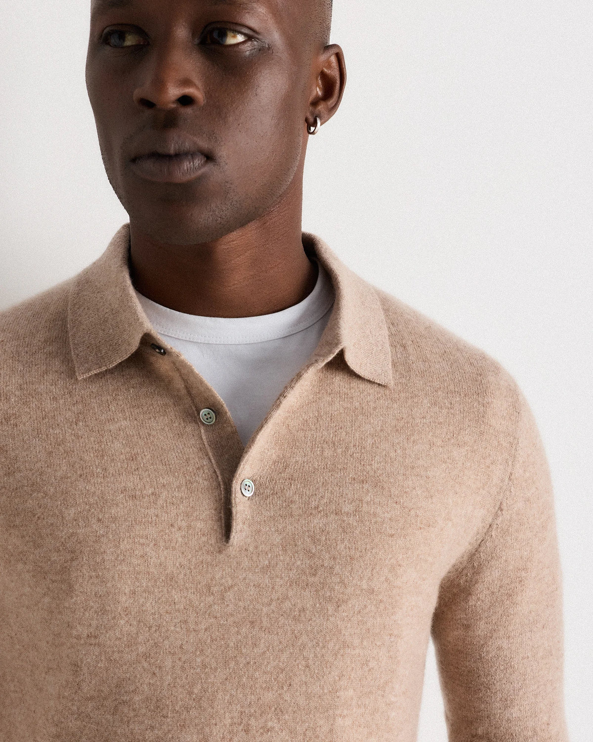 Mongolian Cashmere Polo Sweater - S / True Navy