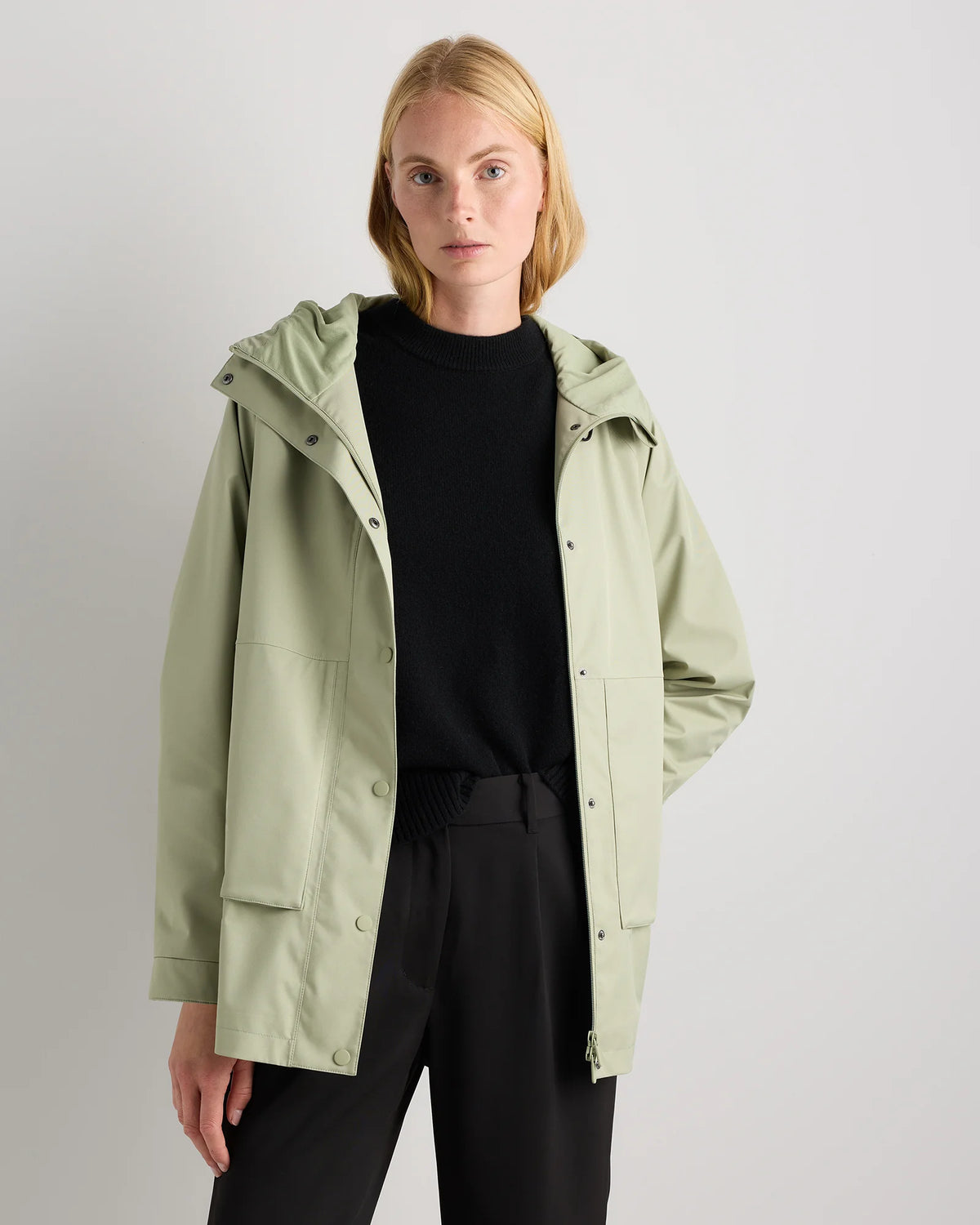 Weather Proof Oversized Rain Jacket - XS / Tea Green