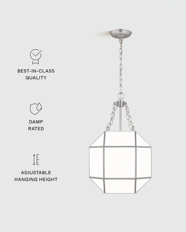 Geometric Steel Lantern Light - Small / Silver