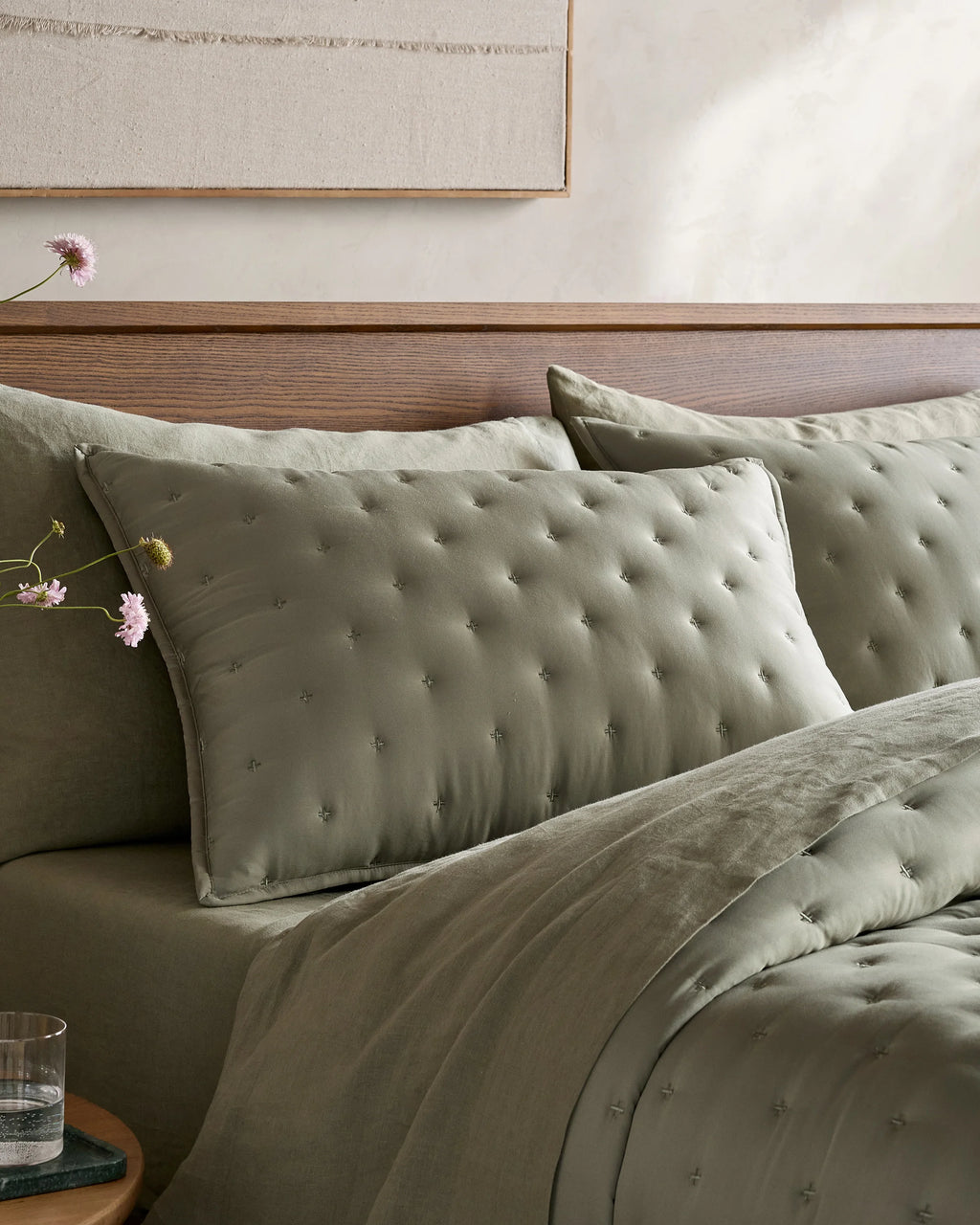 Bamboo Dream Quilt Set - Twin / Sage