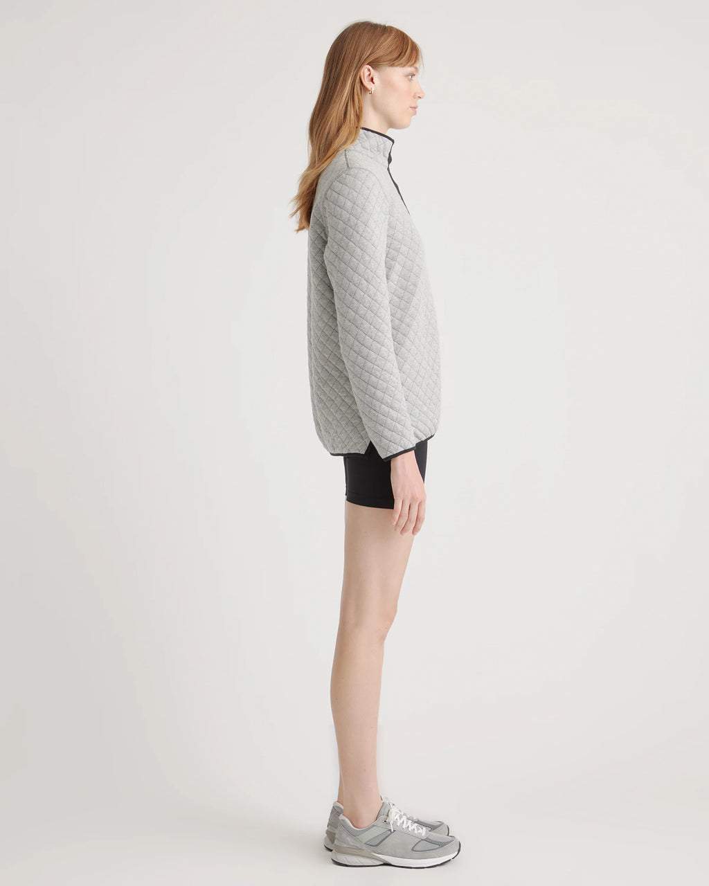 Reversible Quilted Pullover - XS / Charcoal/Grey