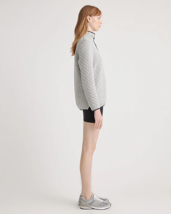 Reversible Quilted Pullover - XS / Charcoal/Grey