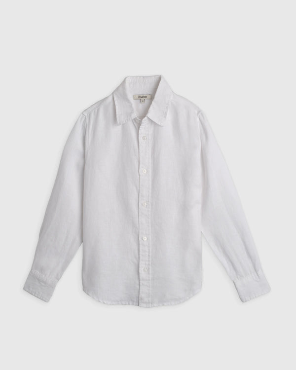 100% European Linen Long Sleeve Shirt - 6 / Sky Blue Mariner Stripe