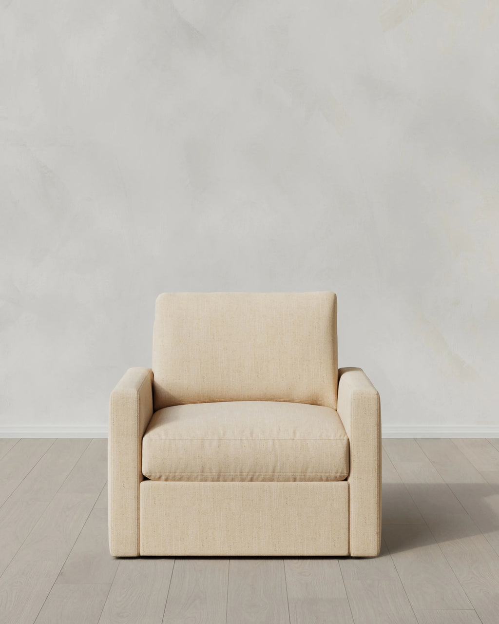Brennan Swivel Chair in Performance Chenille Linen Blend - 32" / Slate