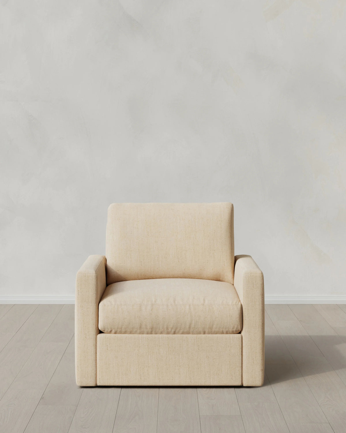 Brennan Swivel Chair in Performance Chenille Linen Blend - 32" / Slate