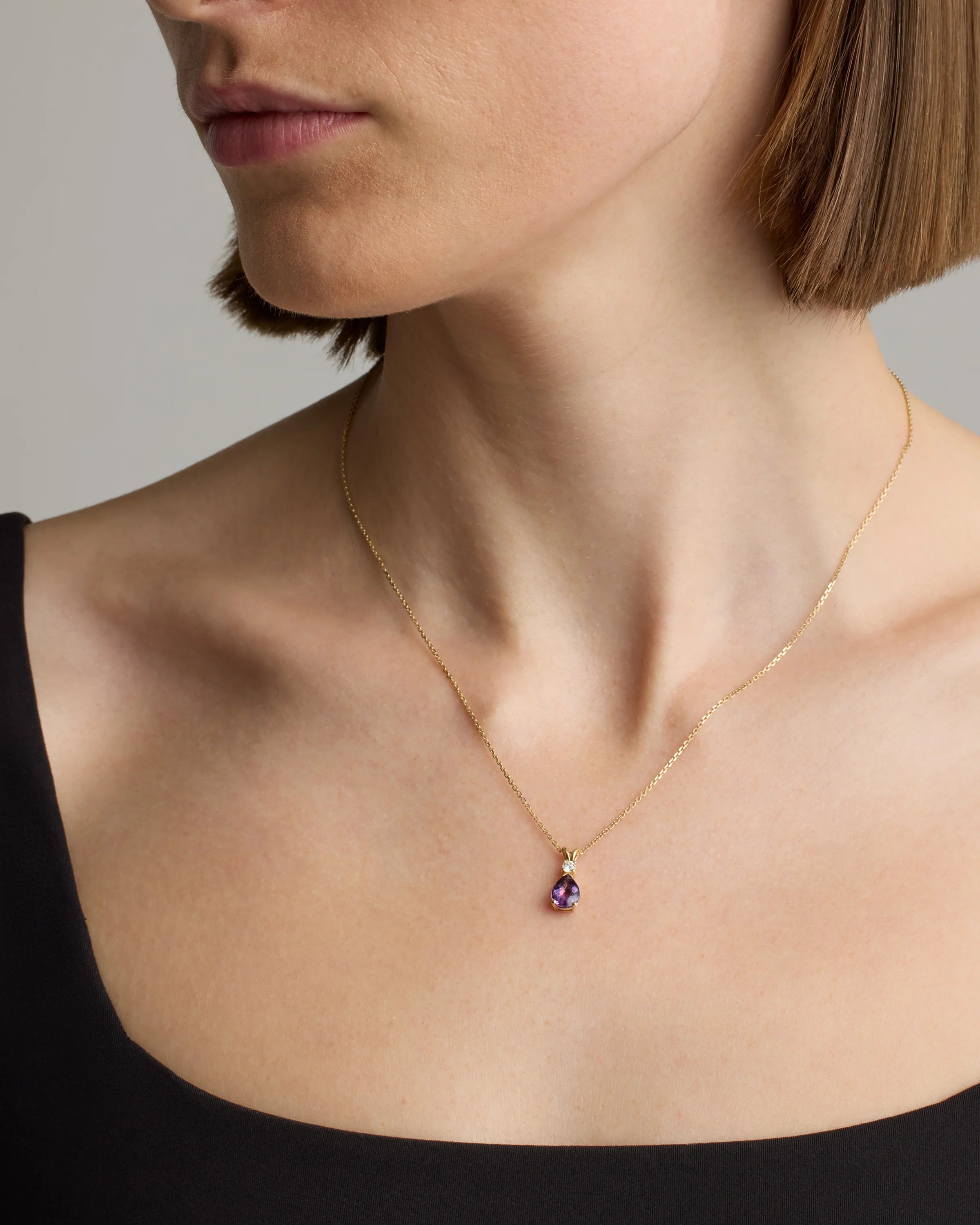 14K Gold Diamond & Semi-Precious Gemstone Drop Necklace - One Size / Yellow Gold Secondary image