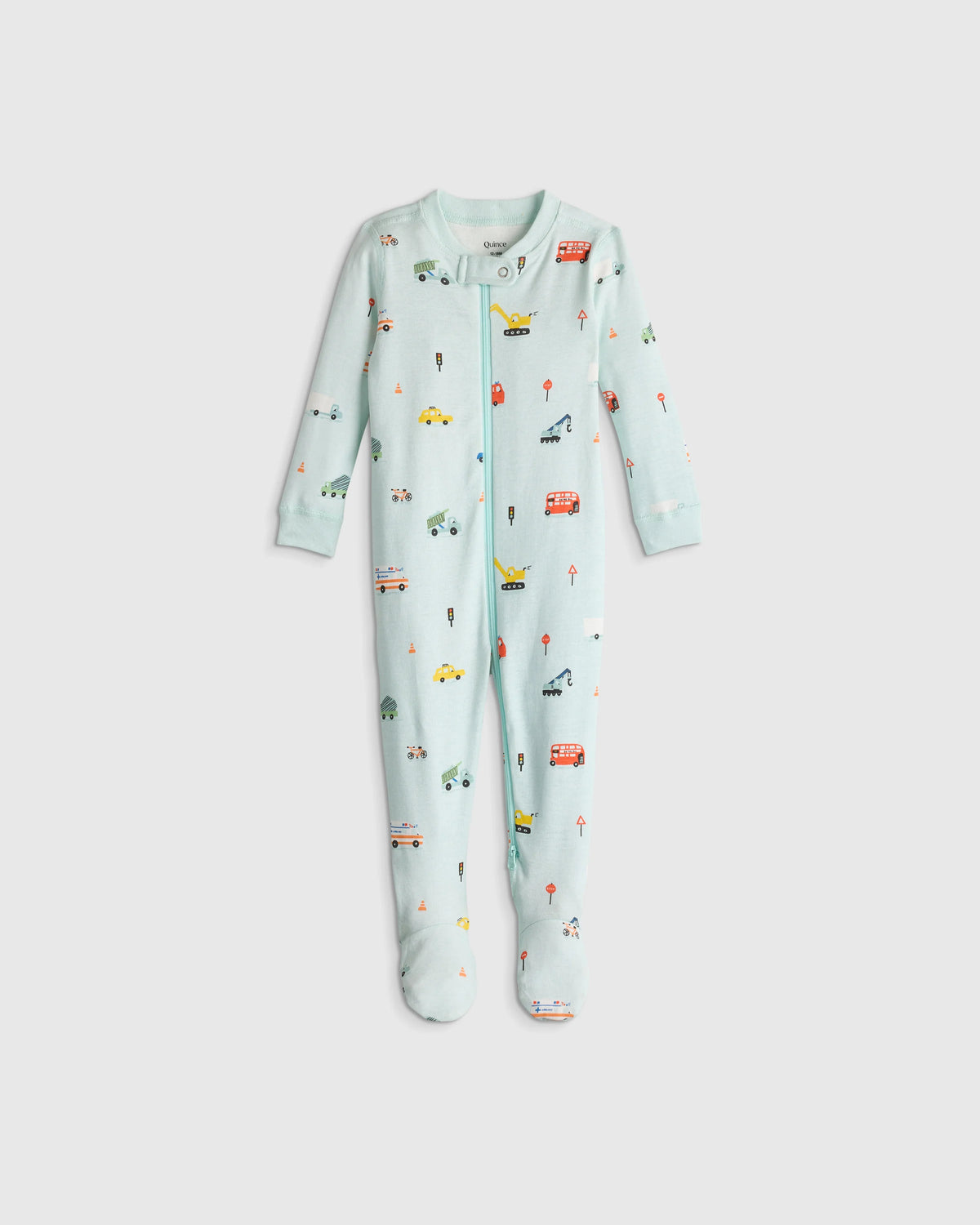 100% Organic Cotton Footie Pajama - 0-3M / Vehicles Main image