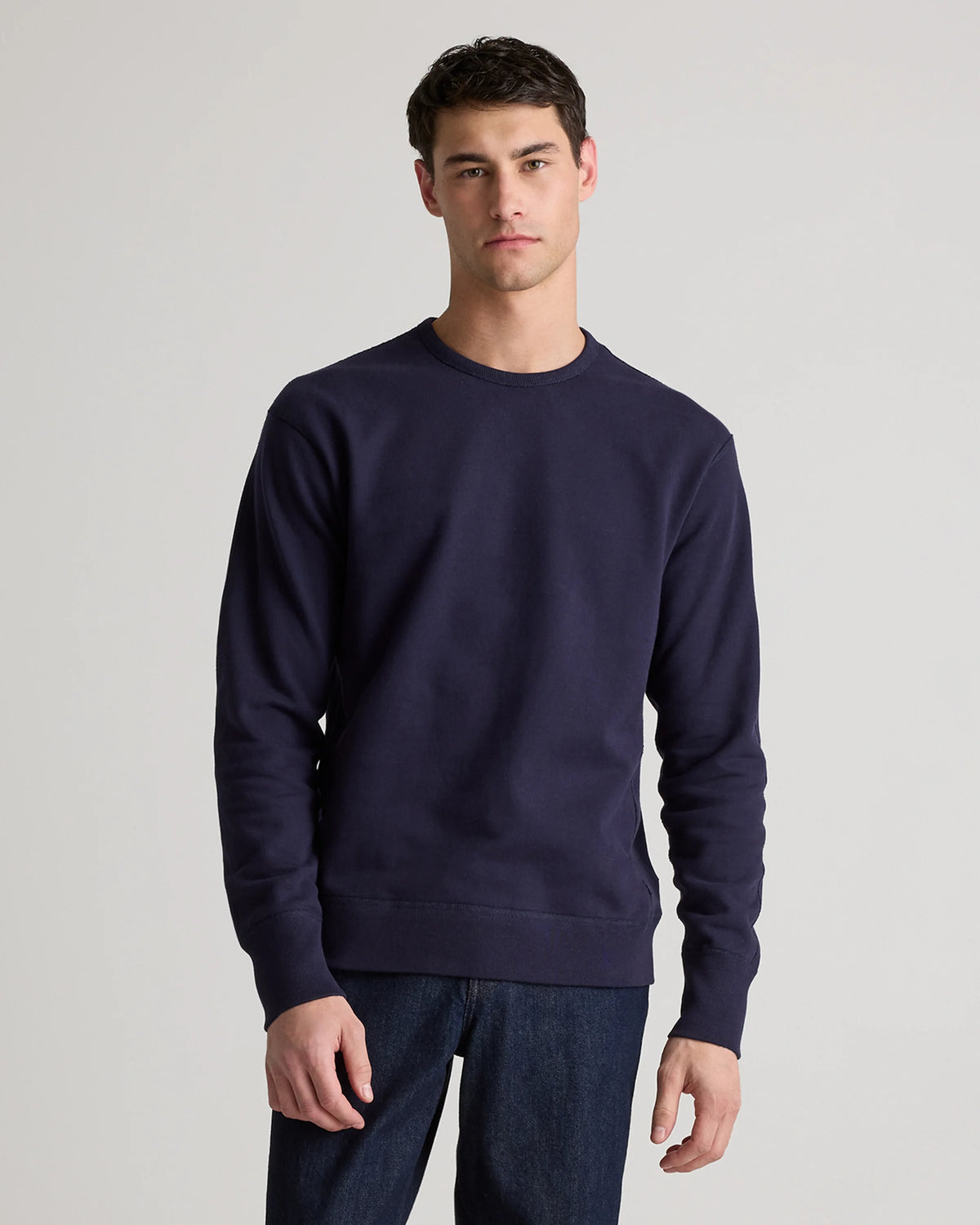 Organic Midweight French Terry Crewneck - S / Deep Navy Main image