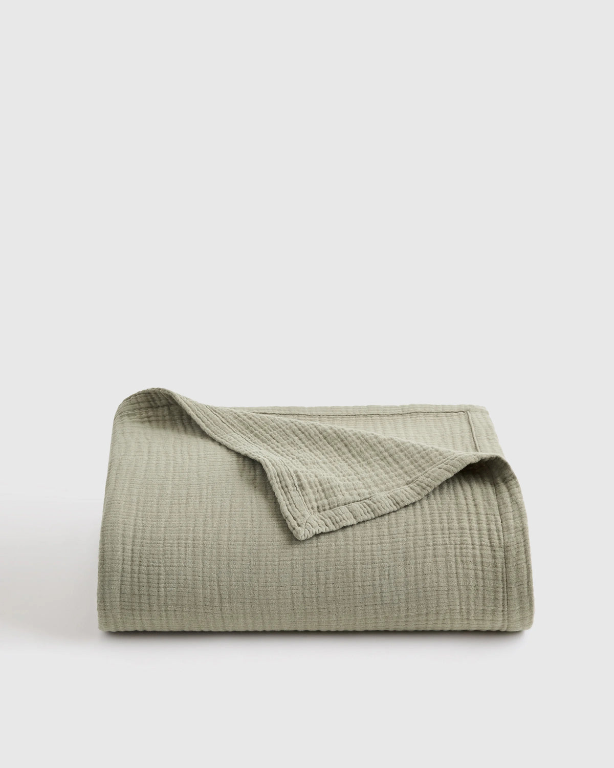 Organic Cotton Gauze Blanket - Full/Queen / Dried Sage Main image