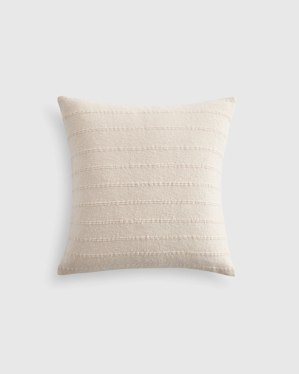 Textured Striped Cotton Pillow Cover - 20x20 / Natural Main image