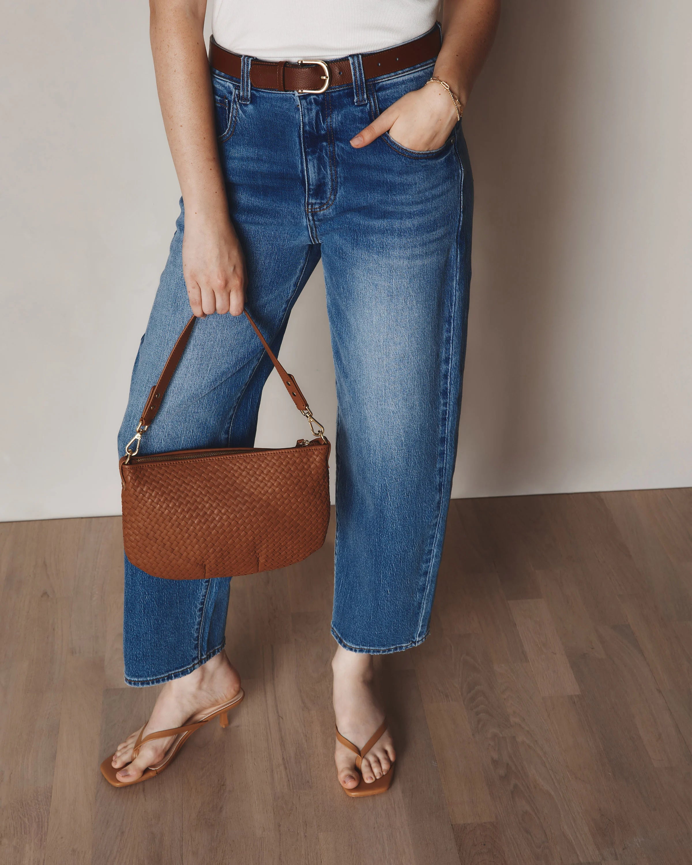 Sloane Handwoven Mini Shoulder Bag - One Size / Cognac Secondary image