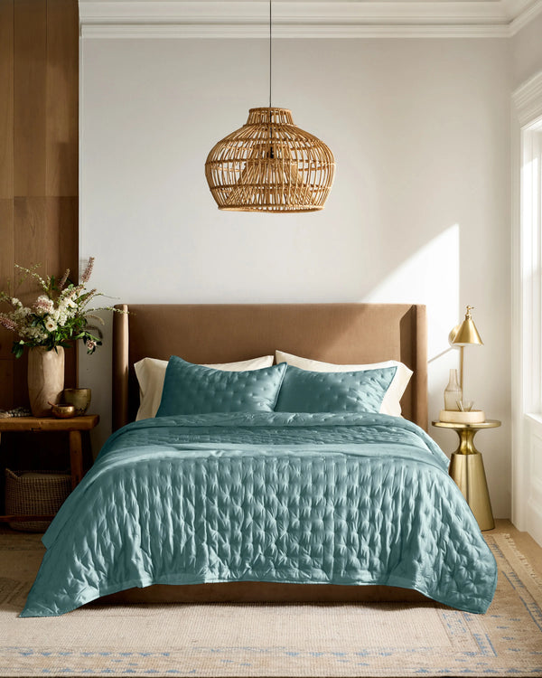 Bamboo Dream Quilted Sham Set - Standard / Sage