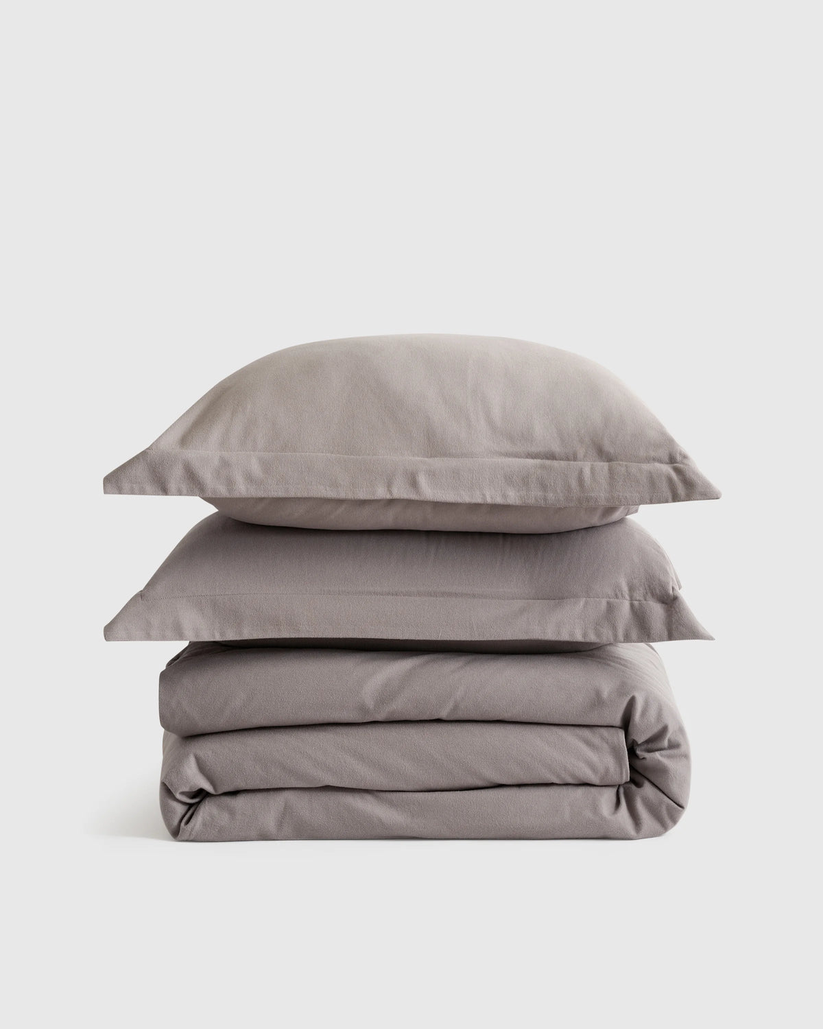 Luxury Organic Flannel Duvet Cover Set - Twin / Grey Main image