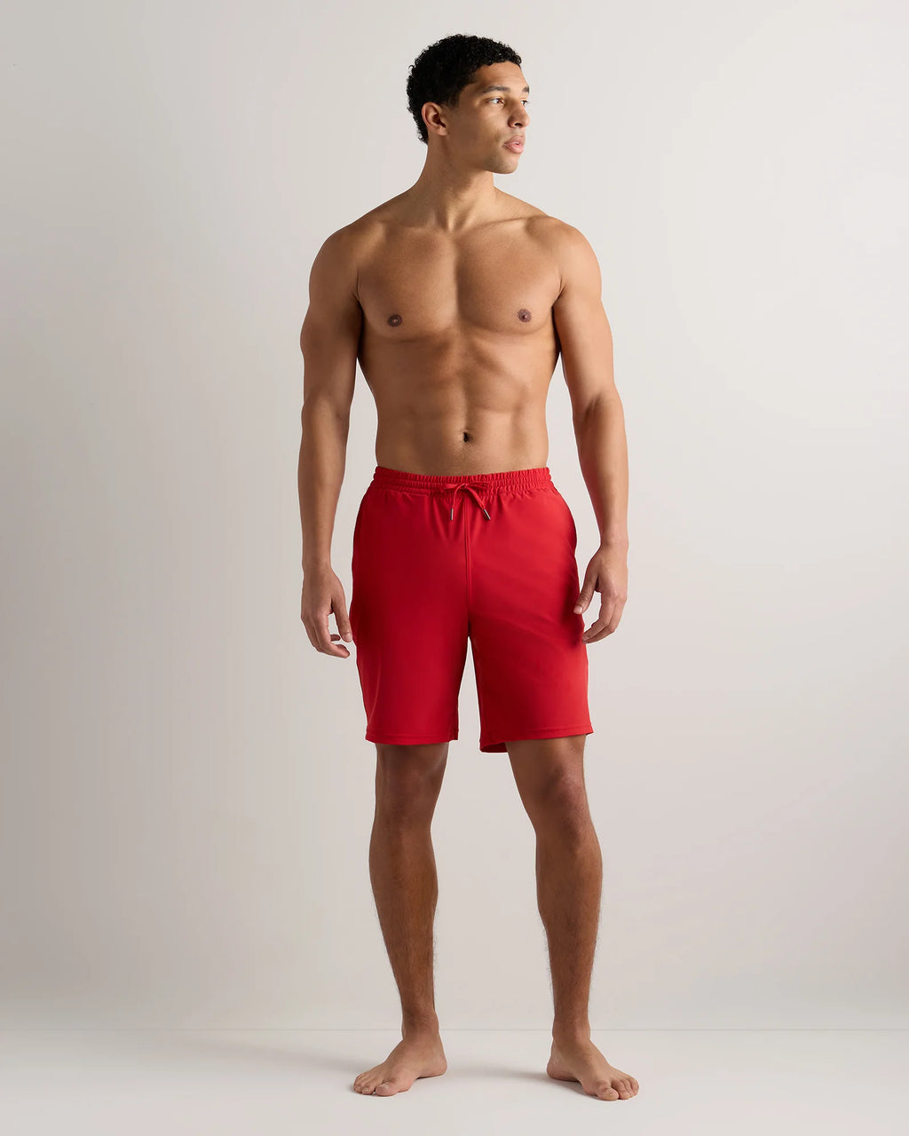 Italian Swim Trunks - 9" - S / Navy Palms