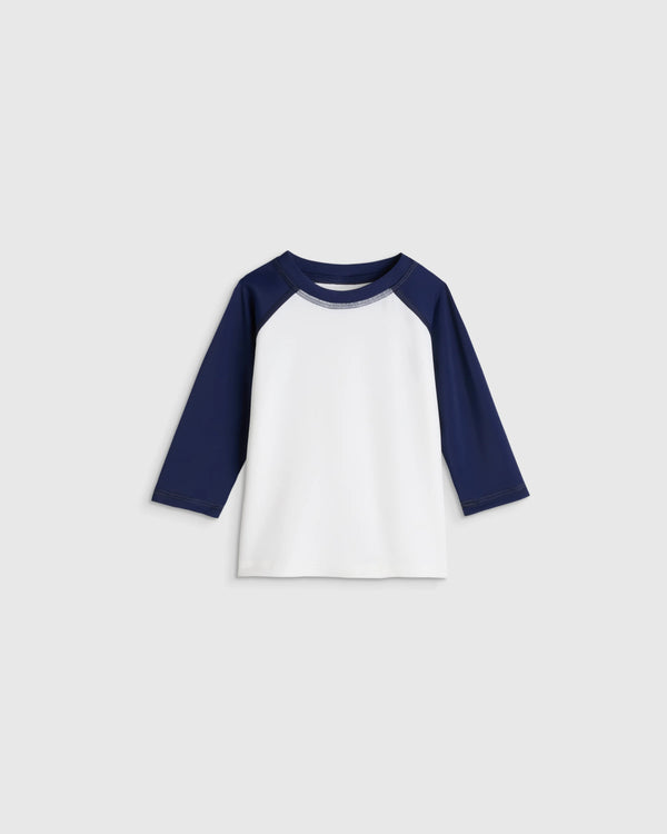 Long Sleeve Raglan Rash Guard - 6-9M / Island Aqua