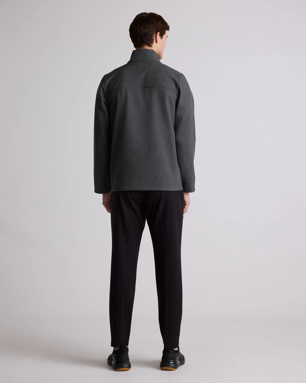 Softshell Fleece-Lined Full-Zip Jacket - S / Heather Shady Charcoal