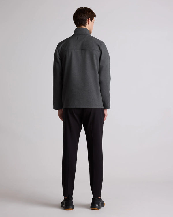 Softshell Fleece-Lined Full-Zip Jacket - S / Heather Shady Charcoal
