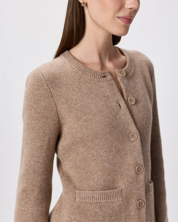 Mongolian Cashmere Structured Cardigan - XS / Oatmeal