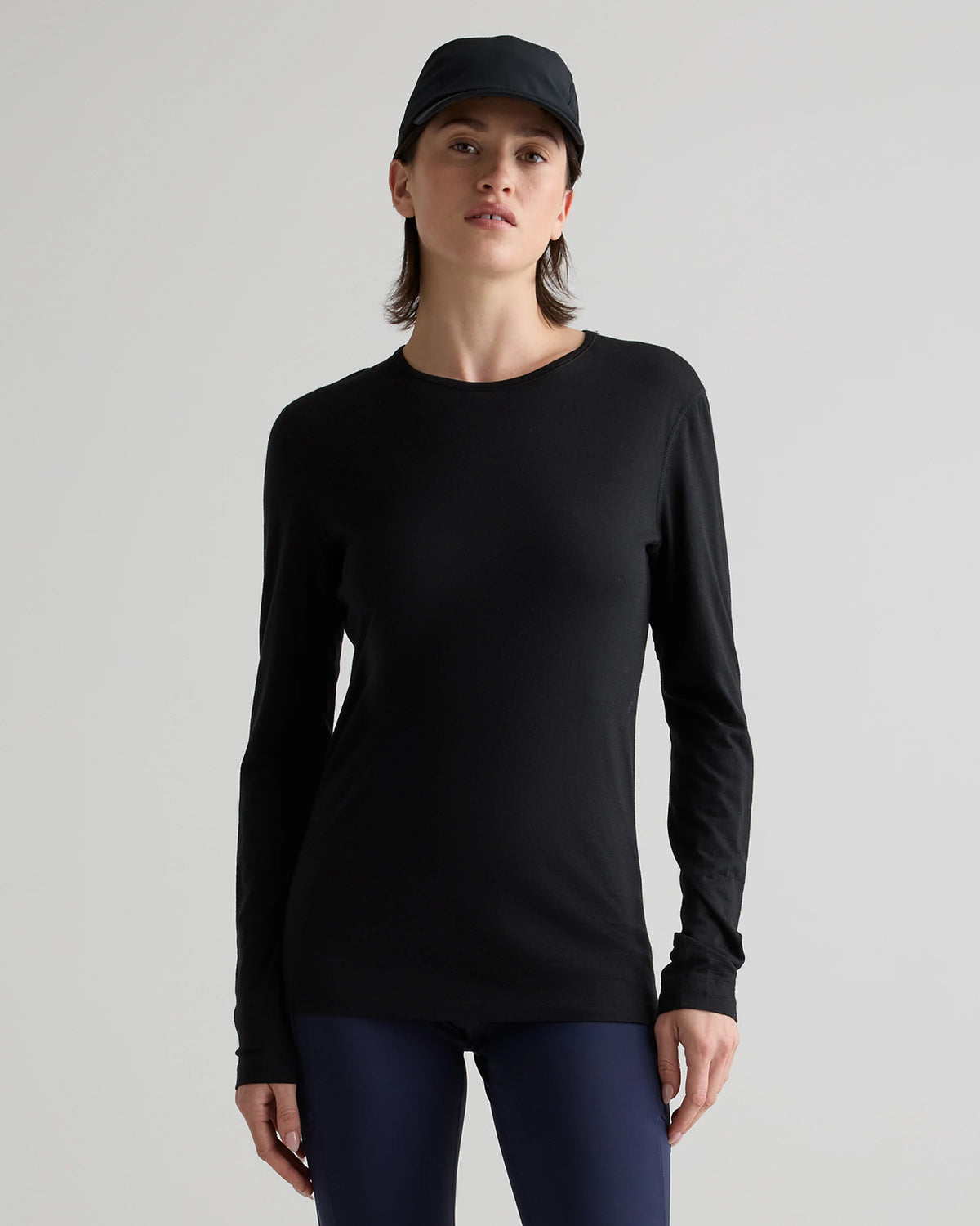 100% Merino Wool All-Season Long Sleeve Base Layer - XS / Black Main image