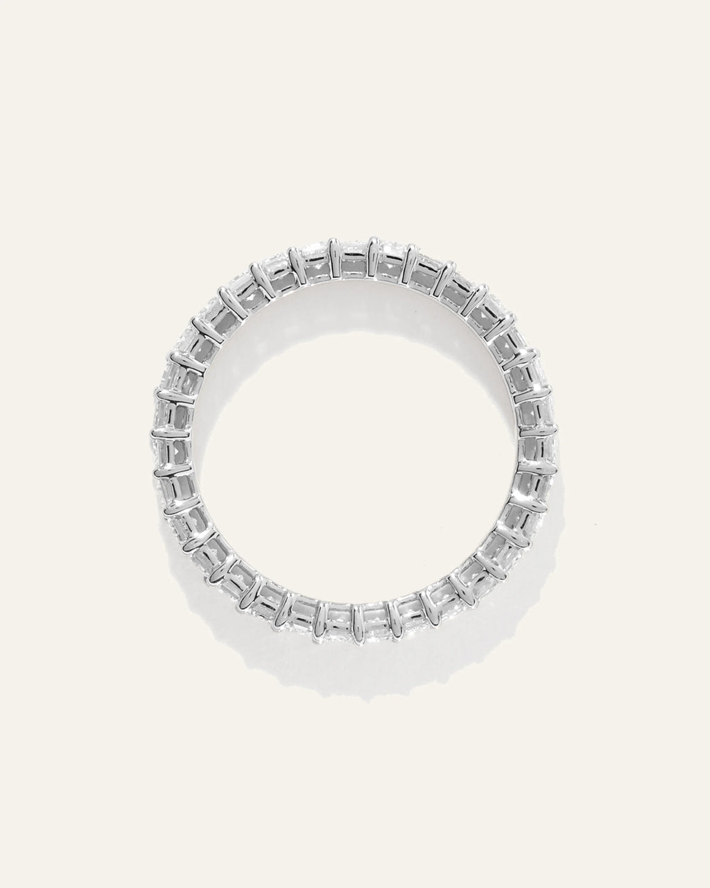 Lab Grown Diamond Emerald Eternity Band - 5 / Yellow Gold