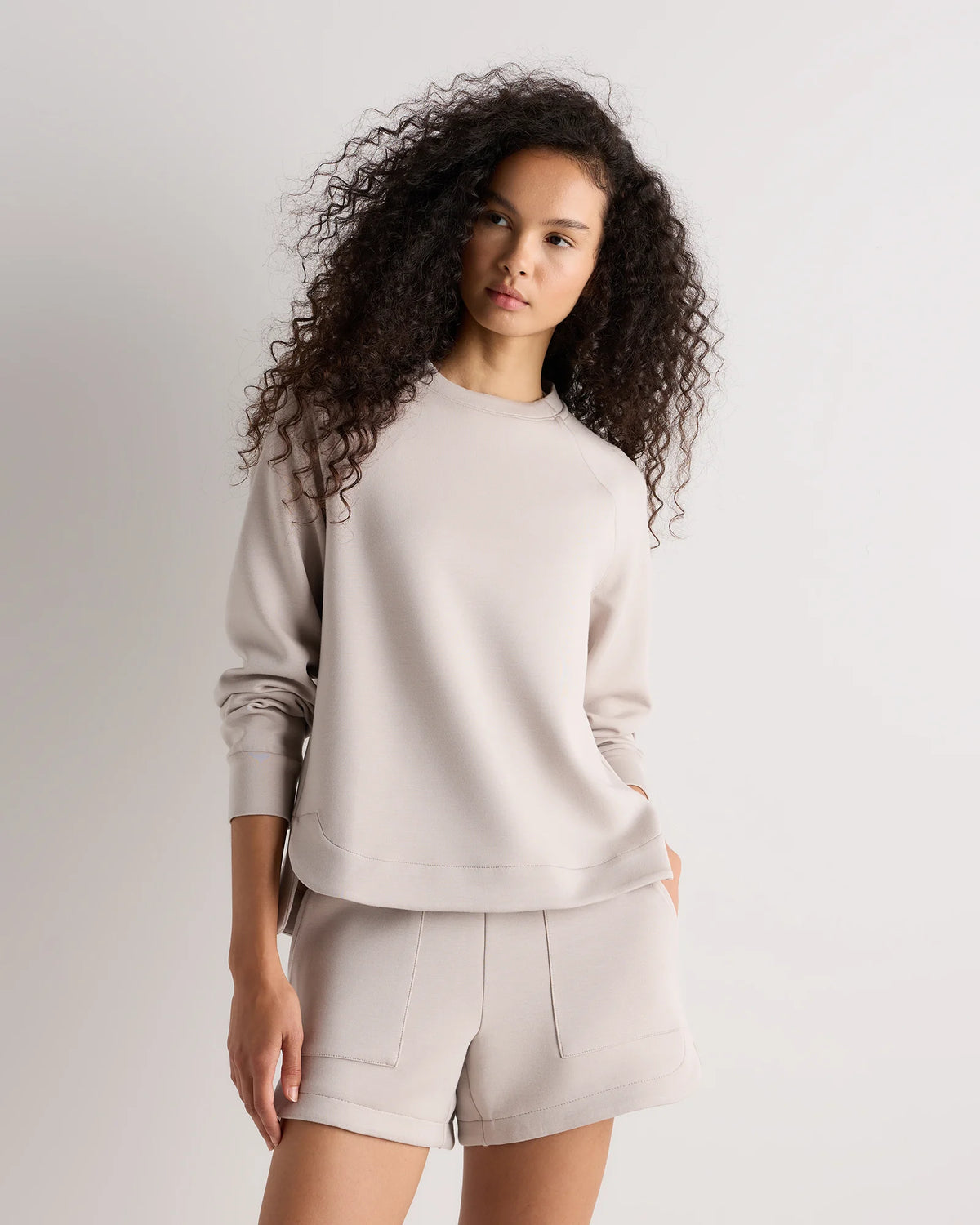 CloudComfort Crewneck Sweatshirt - XS / Pebble Beige Main image
