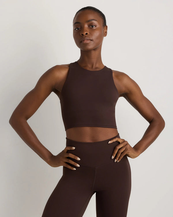 Ultra-Form High-Neck Cropped Tank - XS / Black Camo