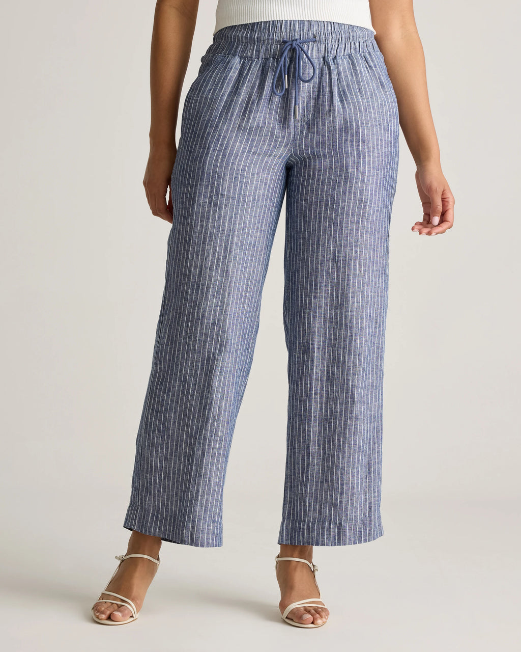 100% European Linen Wide Leg Pants - XS / Bayberry Olive