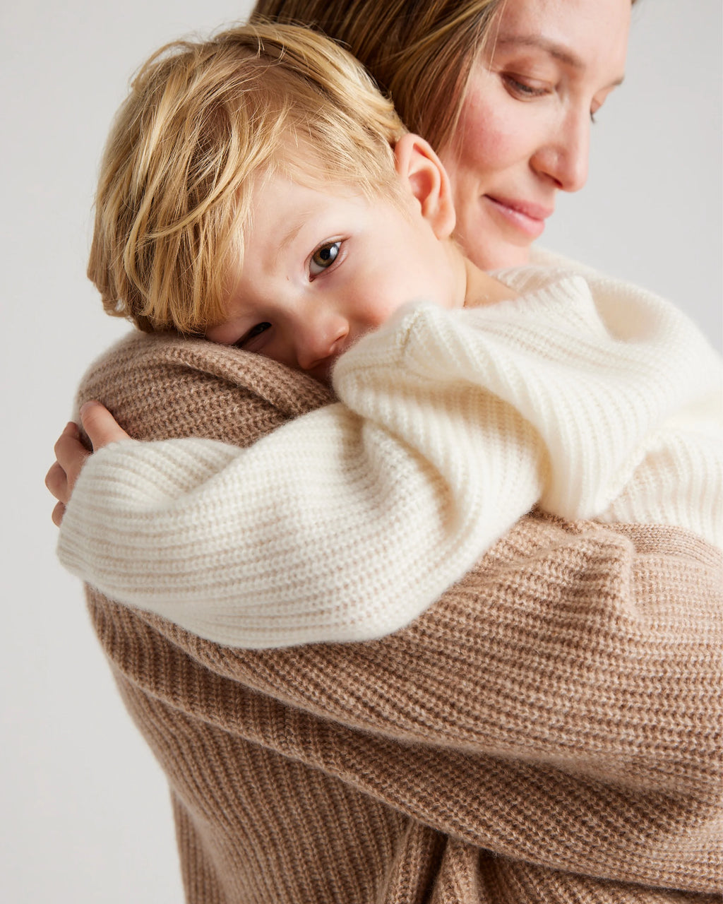 Washable Cashmere Fisherman Tunic Sweater - 3-6M / Heather Grey