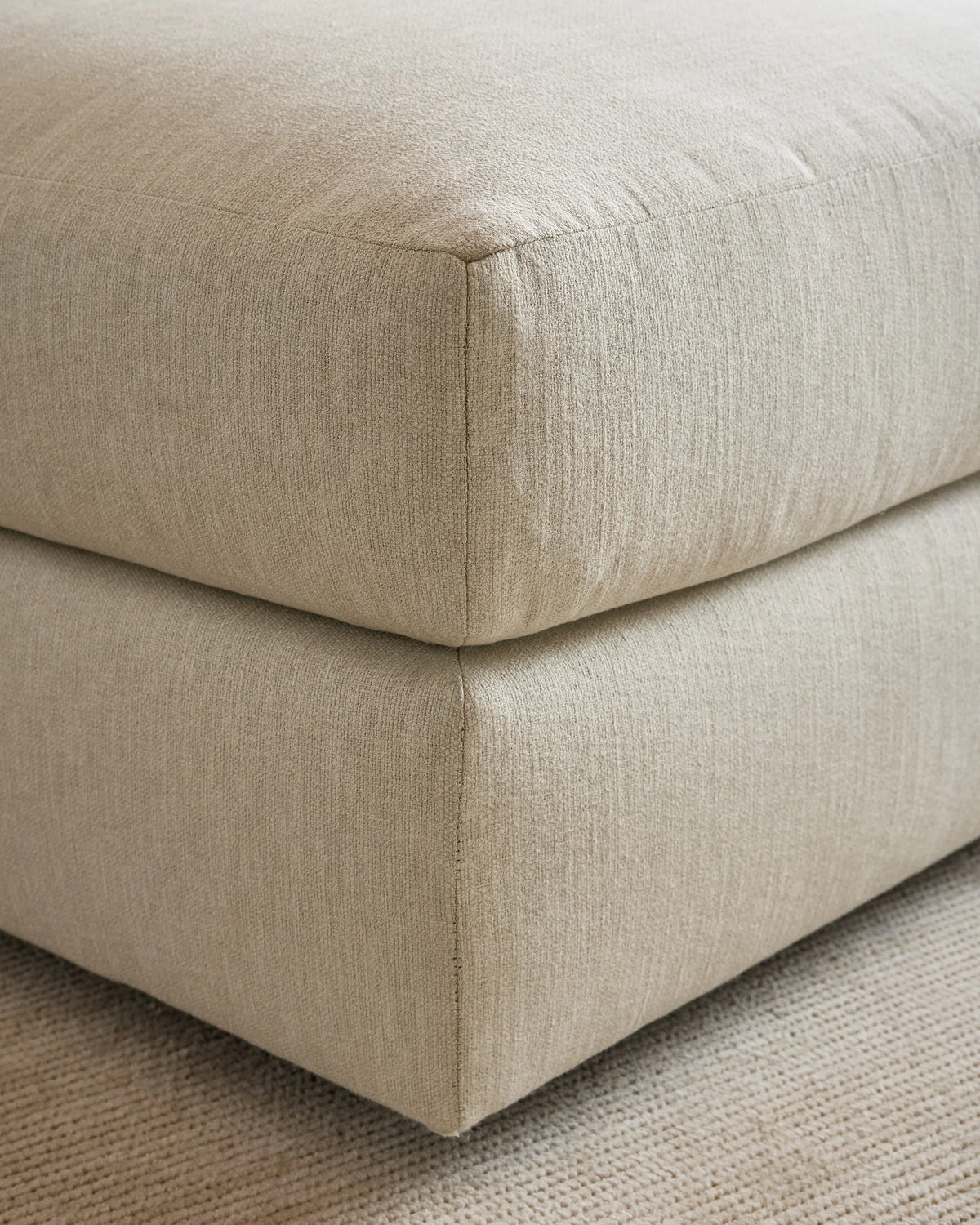 Ashford Deep Seat Ottoman in Performance Basketweave - One Size / Navy