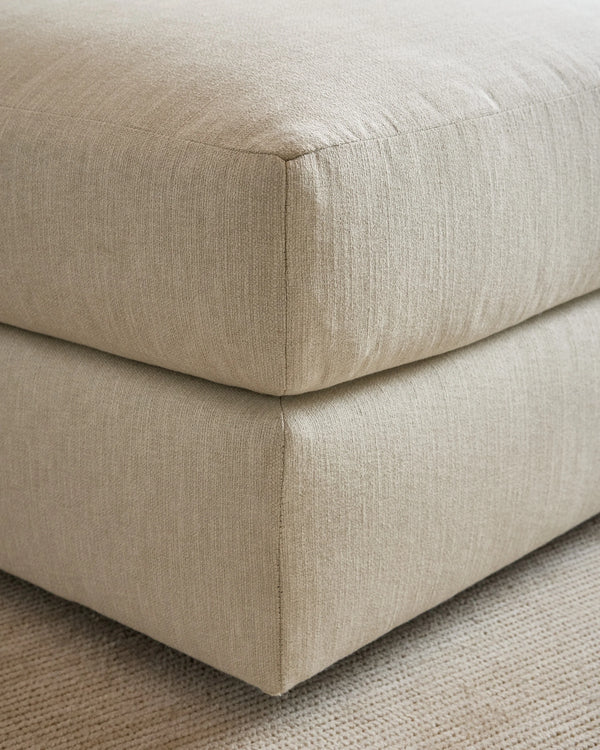Ashford Deep Seat Ottoman in Performance Basketweave - One Size / Navy