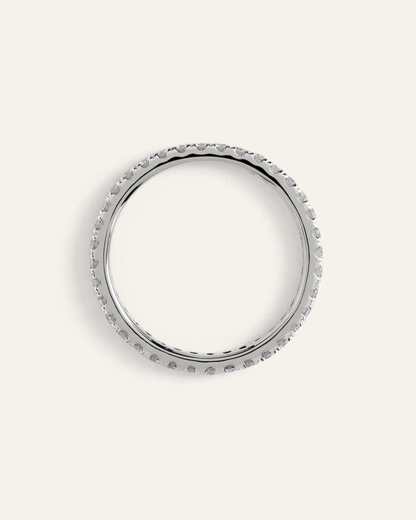 14K Gold Lab Grown Diamond Pave Eternity Band - 0.65ctw - 4 / Yellow Gold